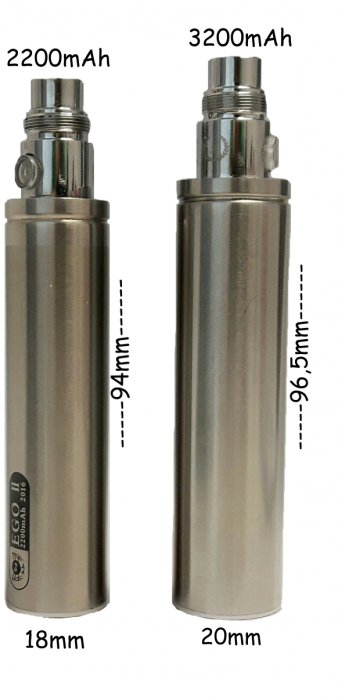 BuiBui GS eGo III baterie 3200mAh Silver - Stříbrná