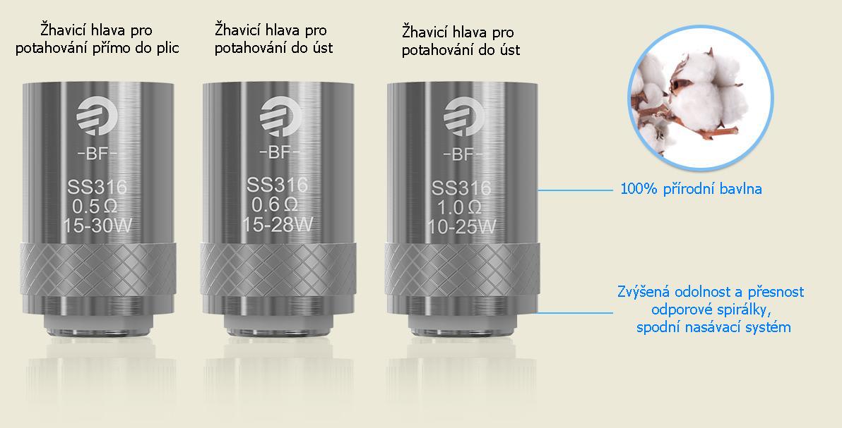 Joyetech BF SS316 atomizer 0,6ohm pro potahování do úst 5ks