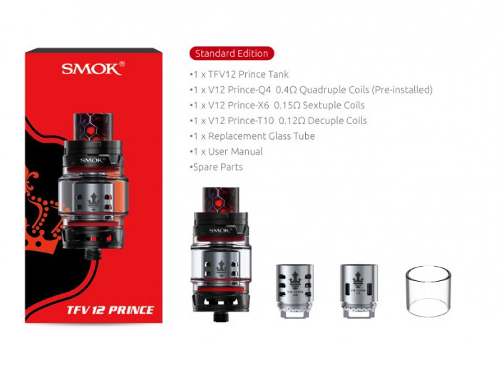 Smoktech TFV12 Prince 8ml Silver