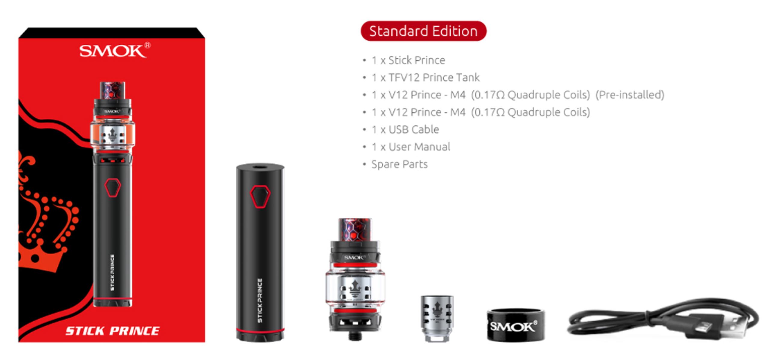 SMOK Stick Prince sada 3000 mAh Stříbrná 1 ks