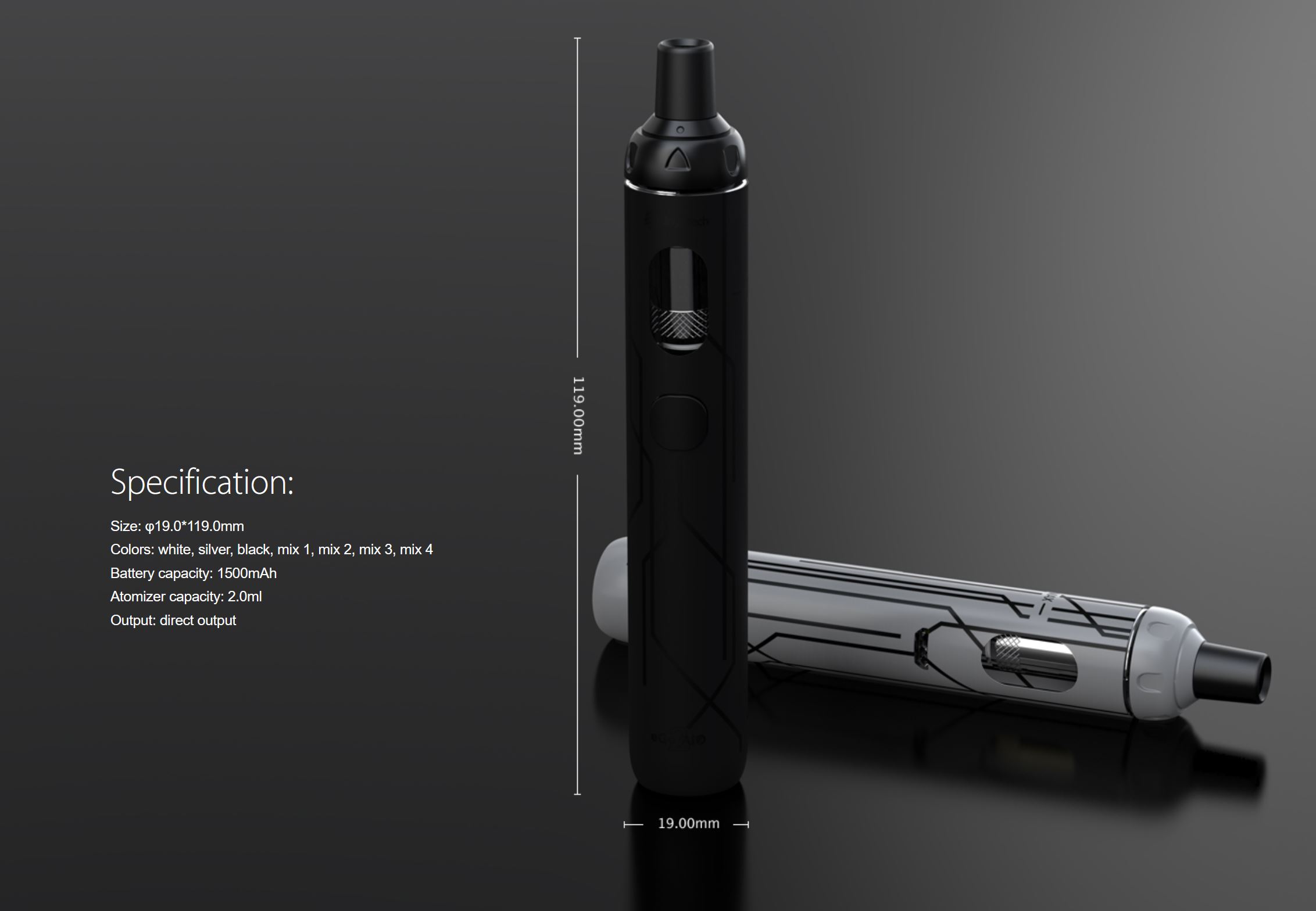Joyetech eGo AIO elektronická cigareta 10th Anniversary Edition 1500 mAh Mix 3 1 ks