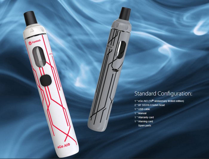 Joyetech eGo AIO elektronická cigareta 10th Anniversary Edition 1500 mAh Černá 1 ks