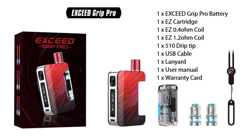 Joyetech EXCEED Grip Pro 40W Full Kit 1000 mAh Rainbow Star Trail 1 ks