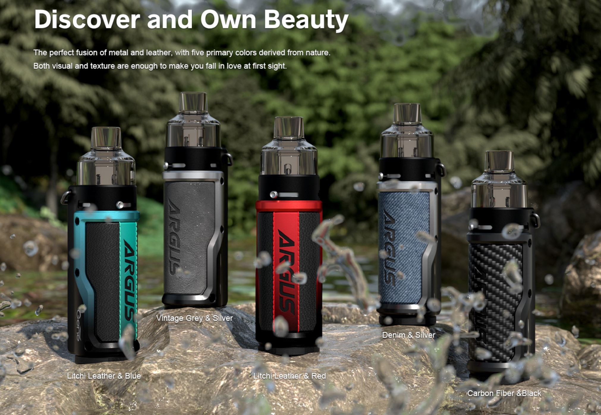 VOOPOO Argus 40W grip 1500mAh Full Kit Vintage Grey and Silver 1ks