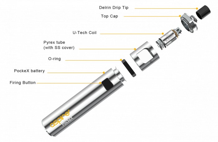 aSpire PockeX AIO 1500 mAh ANNIVERSARY EDITION Black White 1 ks