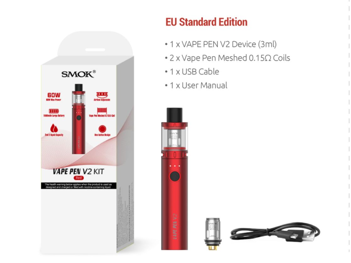 Smoktech Vape Pen V2 elektronická cigareta 1600 mAh Blue 1 ks