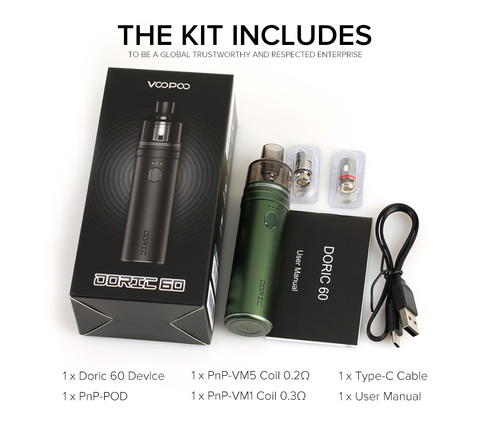 VOOPOO Doric 60 elektronická cigareta 2500mAh Grapefruit Red 1ks