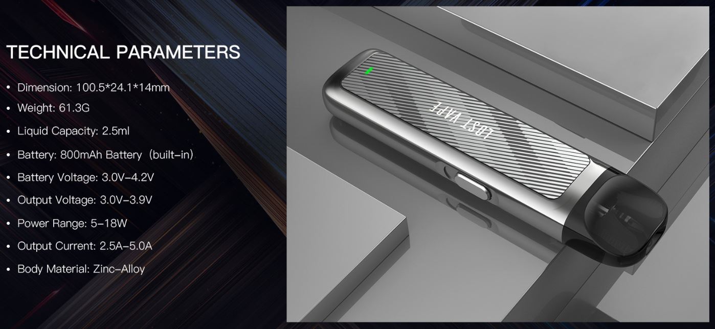 Lost Vape Ursa Nano Pod Kit 800 mAh Black Red Sandalwood 1 ks