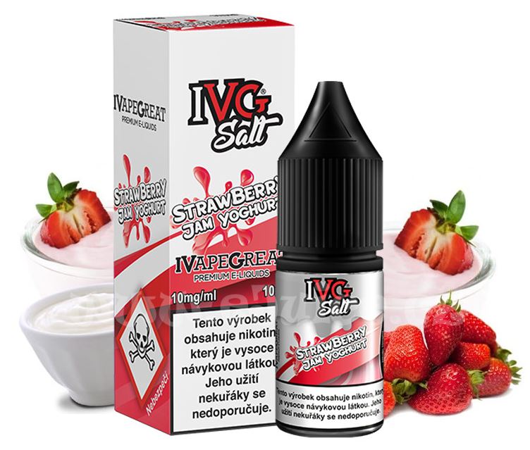 IVG SALT Strawberry Jam Yoghurt 10 ml 10 mg exp 5/26
