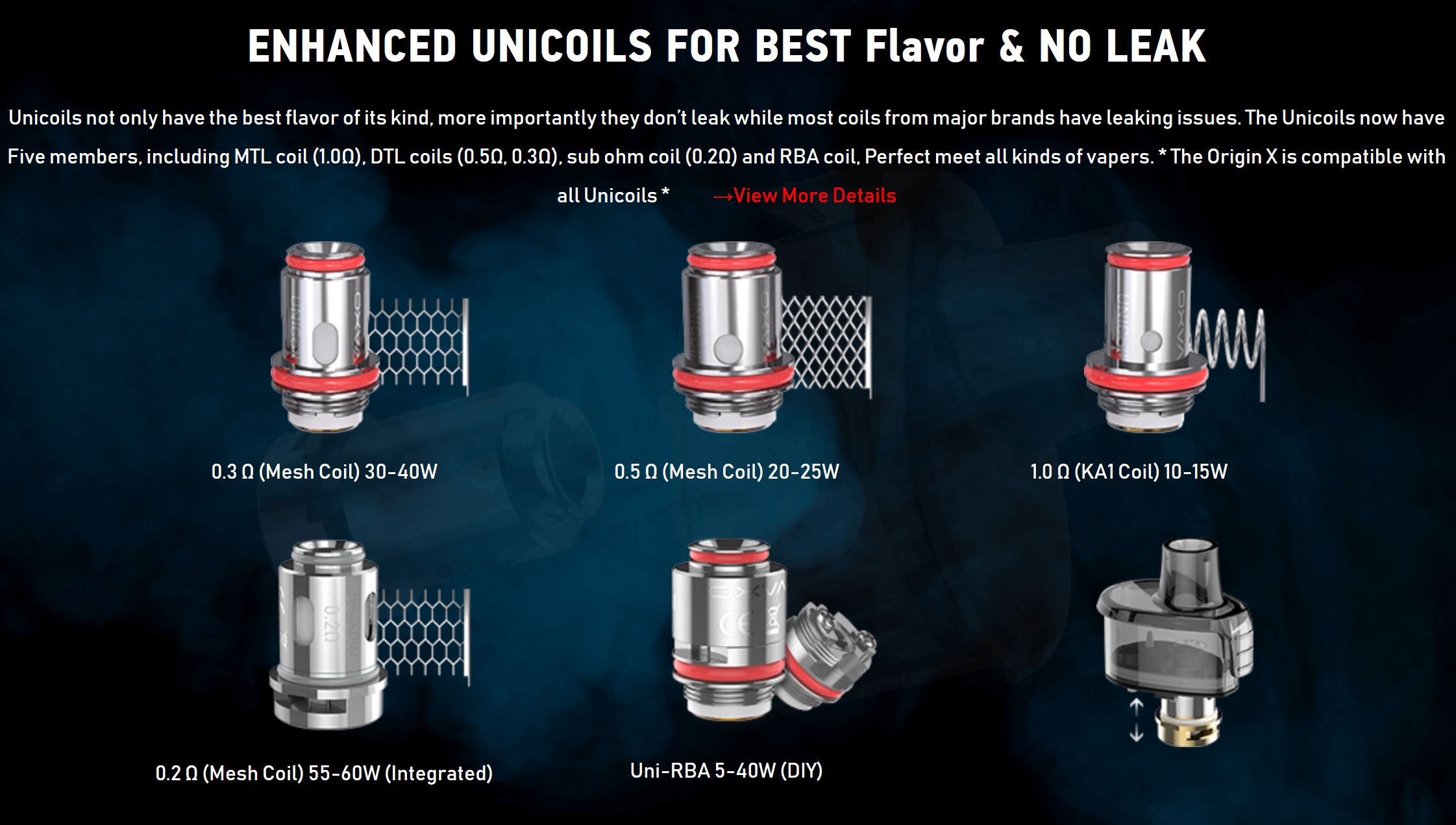 Oxva Origin X Unicoil Mesh Žhavící hlava 0,3ohm