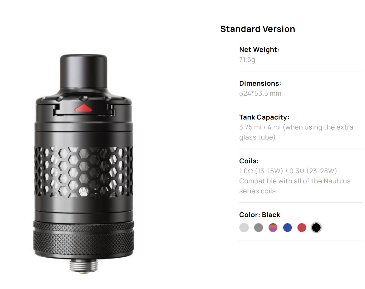 aSpire Nautilus 3S Clearomizer 4ml Silver