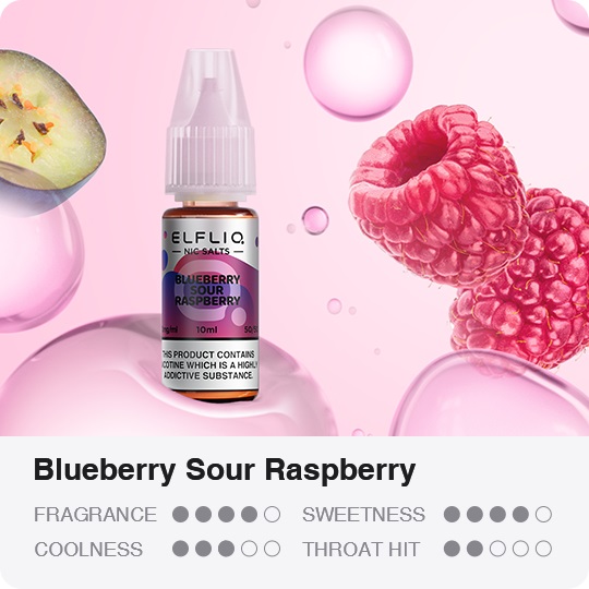 ELFLIQ Nic SALT Blueberry Sour Raspberry 10 ml 20 mg