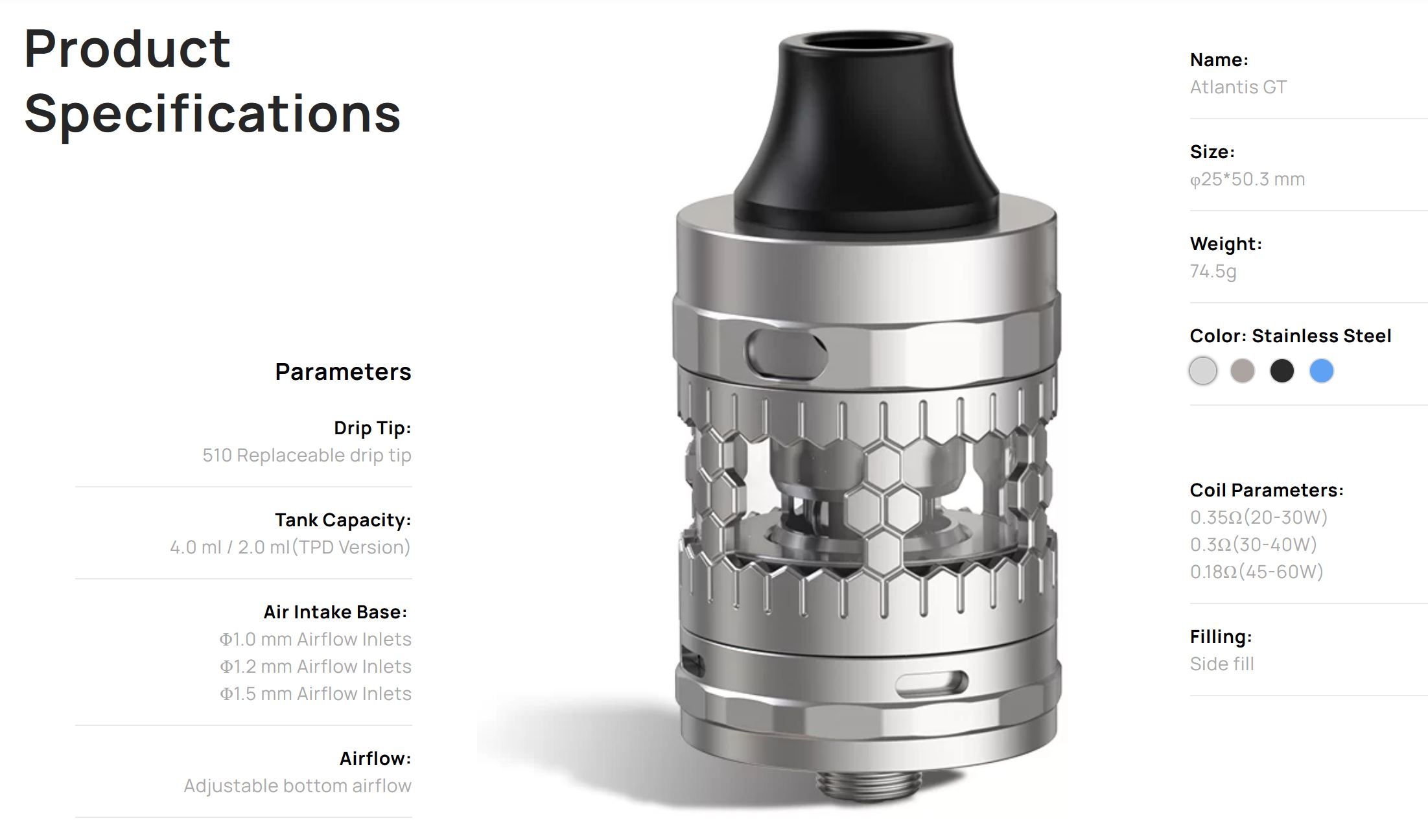 Aspire x Taifun Atlantis GT Silver 4ml