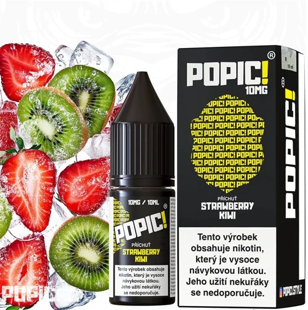 POPIČ! Salt Strawberry Kiwi 10 ml 10 mg