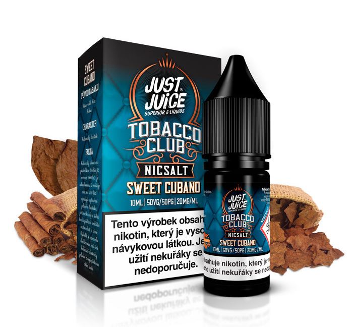 Just Juice Salt Tobacco Sweet Cubano (Kubánský doutníkový tabák) 10 ml 20 mg