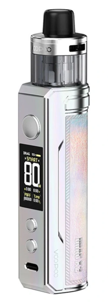 VOOPOO Drag X2 Mod Pod 80W Full Kit Colorful Silver 0 mAh 1 ks