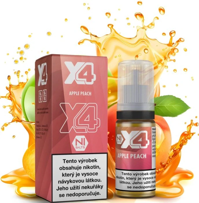 X4 Bar Juice - Jablko a broskev (Apple Peach) 10ml - 10mg