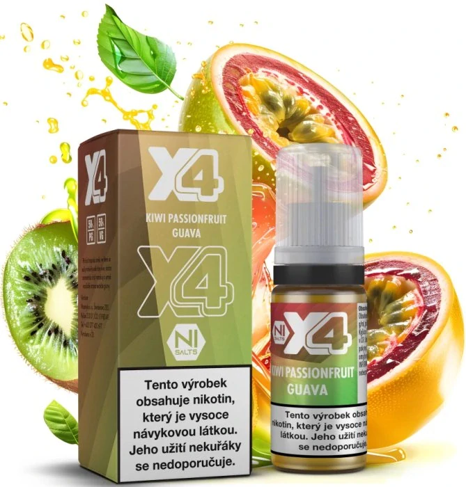 X4 Bar Juice - Kiwi, marakuja a guava (Kiwi Passionfruit Guava) 10ml - 10mg
