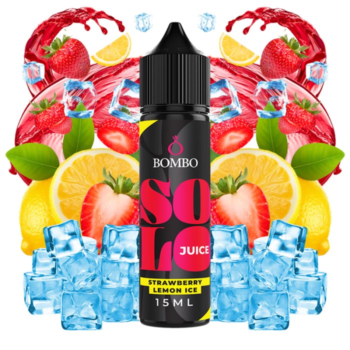 Bombo Solo Juice Shake & Vape Strawberry Lemon Ice 15 ml