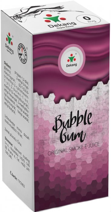 E-liquid Dekang Menthol Bubble Gum 10ml 0mg (mentolová žvýkačka)