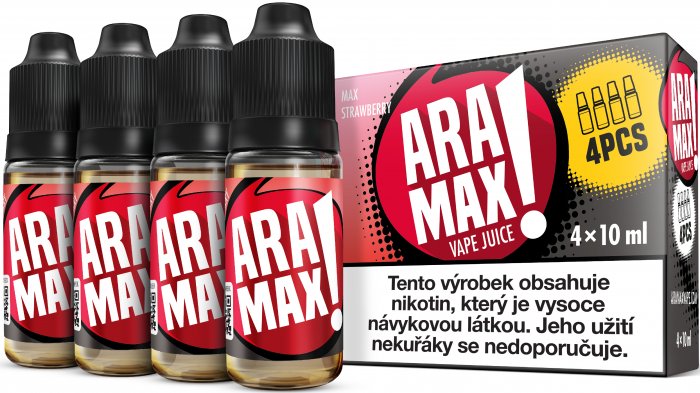 Aramax 4pack Max Strawberry 4 x 10 ml 3 mg