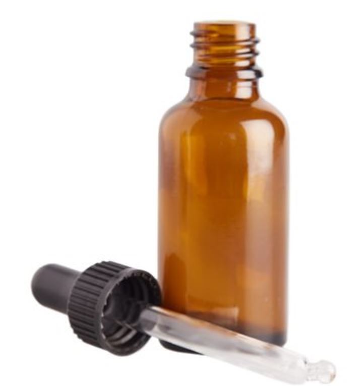 Skleněná lahvička s kapátkem 30ml Hnědá