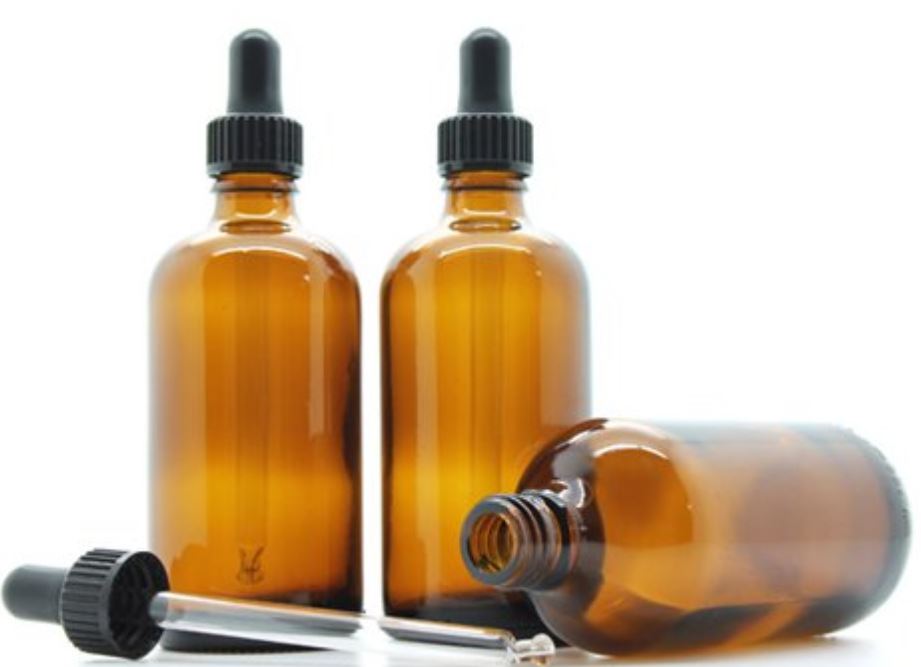 Skleněná lahvička s kapátkem 100ml Hnědá