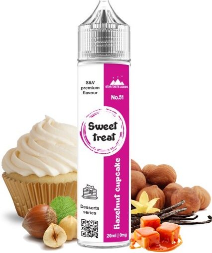 Star Taste Liquids Sweet Treat Hazelnut Cupcake Shake & Vape 20 ml exp 11/25