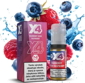 X4 Bar Juice - Borůvka a malina (Blueberry Sour Raspberry) 10ml - 10mg