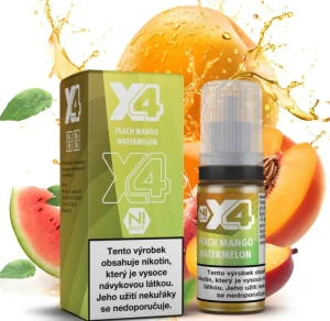 X4 Bar Juice - Broskev, mango a meloun (Peach Mango Watermelon) 10ml - 10mg