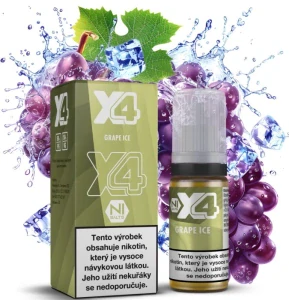 X4 Bar Juice - Chladivé hroznové víno (Grape Ice) 10ml - 10mg