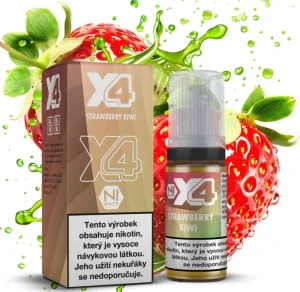X4 Bar Juice - Jahoda a kiwi (Strawberry Kiwi) 10ml - 10mg