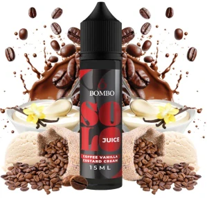 Bombo Solo Juice S&V 15ml Coffee Vanilla Custard Cream (Káva s vanilkovým krémem)