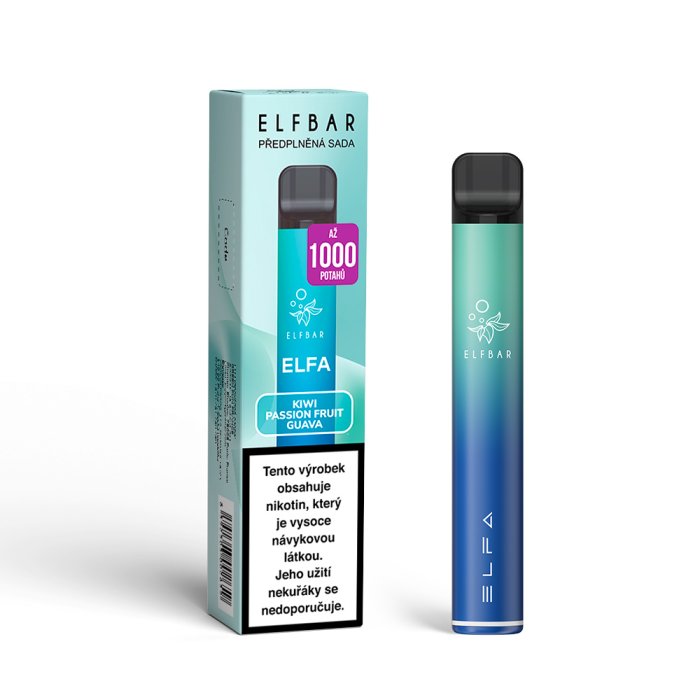Elf Bar Elfa 500mAh Kiwi Passion Fruit Guava 20 mg 600 potáhnutí