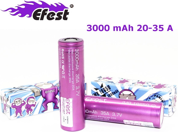 Efest baterie typ 18650 3000mAh 35A