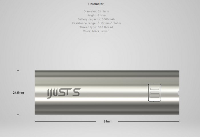 Eleaf iJust Baterie S Černá 3000mAh
