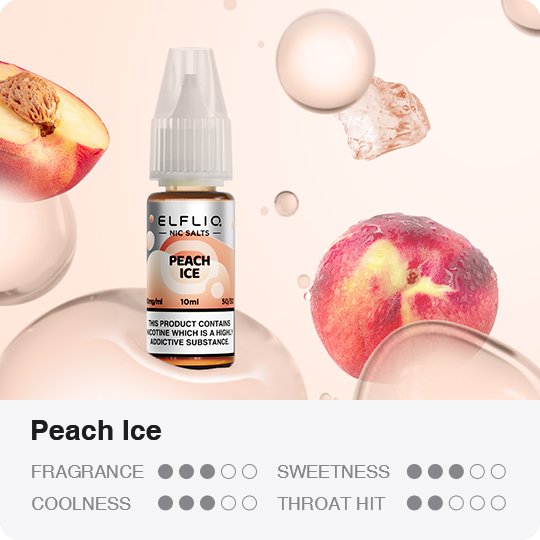ELFLIQ Nic SALT Peach Ice 10ml 20mg