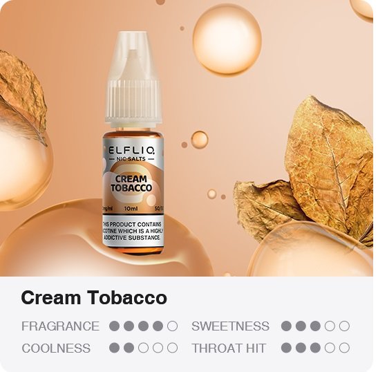 ELFLIQ Nic SALT Cream Tobacco 10 ml 10 mg
