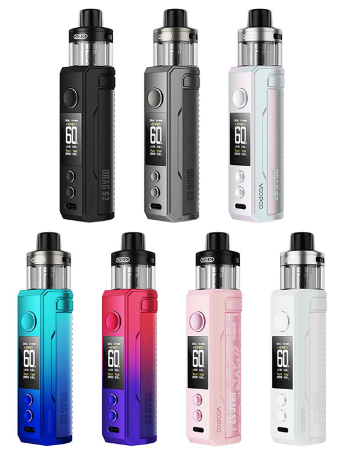 VooPoo Drag S2 Pod Kit 2500 mAh Gray Metal 1 ks