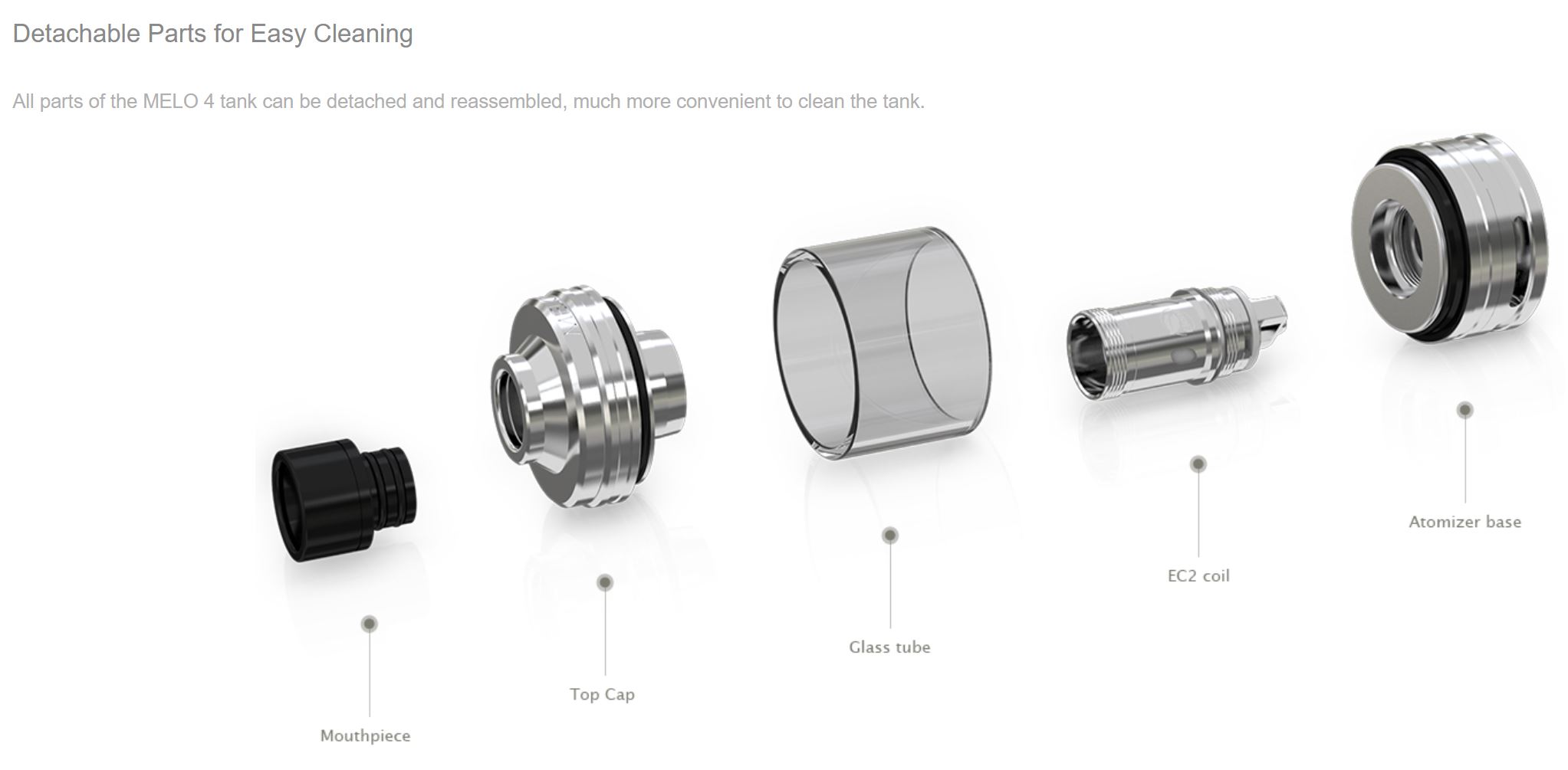 iSmoka-Eleaf Melo 4 clearomizer Silver 2ml