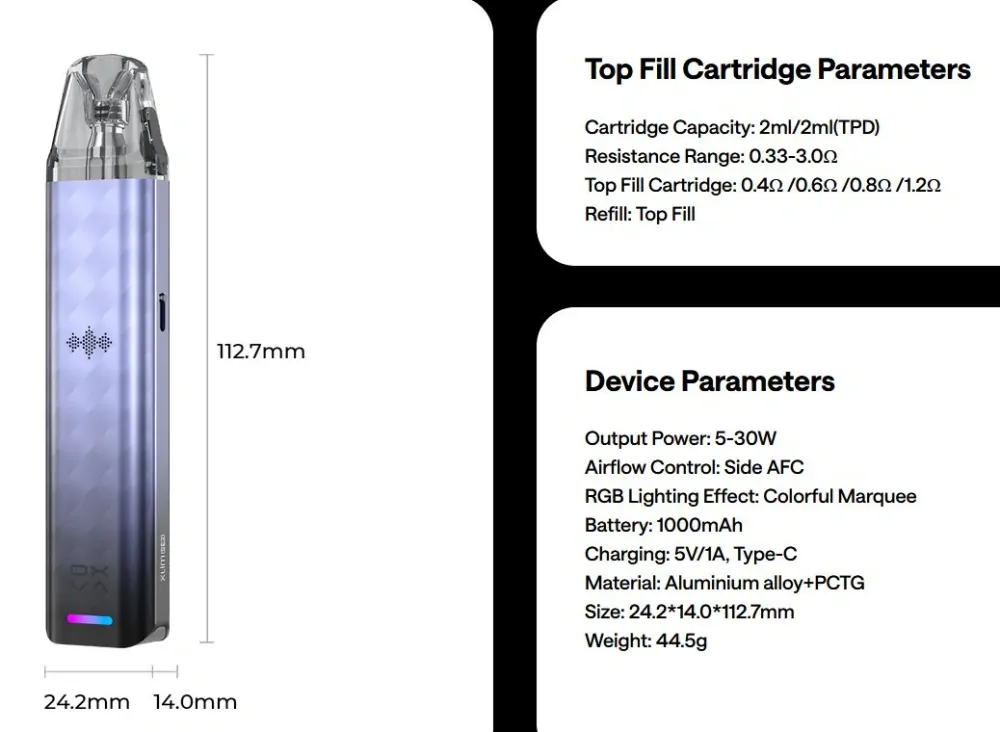 Oxva Xlim SE 2 Pod 1000 mAh Black 1 ks