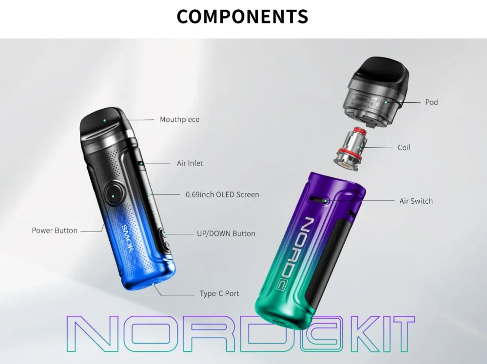 Smoktech NORD C 50W 1800 mAh Cyan Purple 1 ks