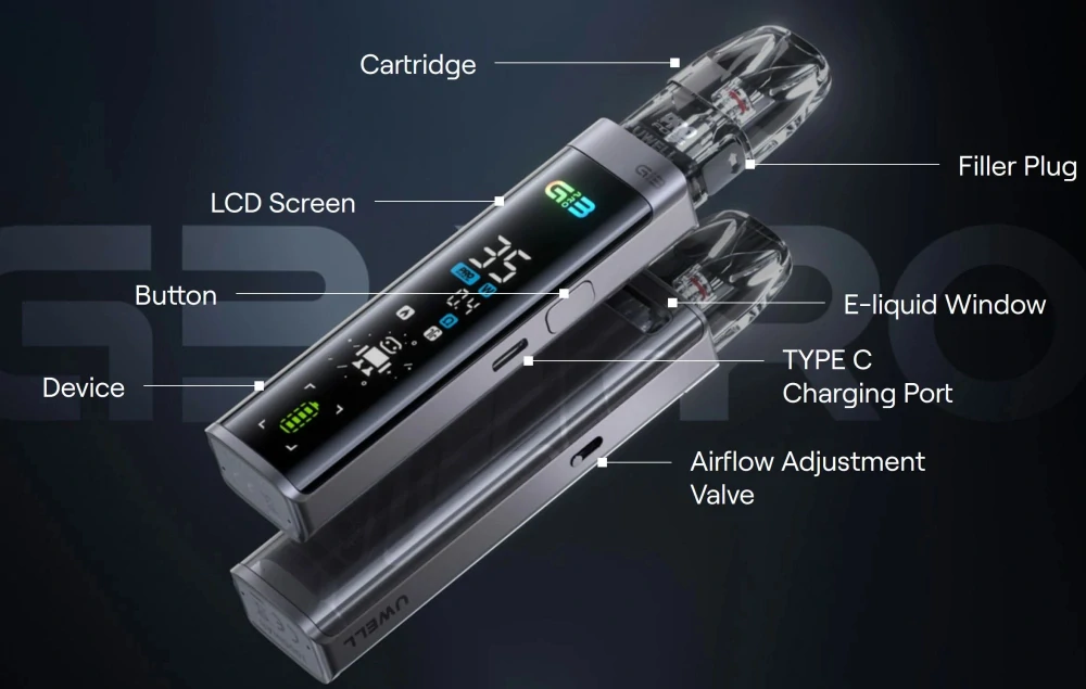 Uwell Caliburn G3 Pro 1000 mAh Space Gray 1 ks