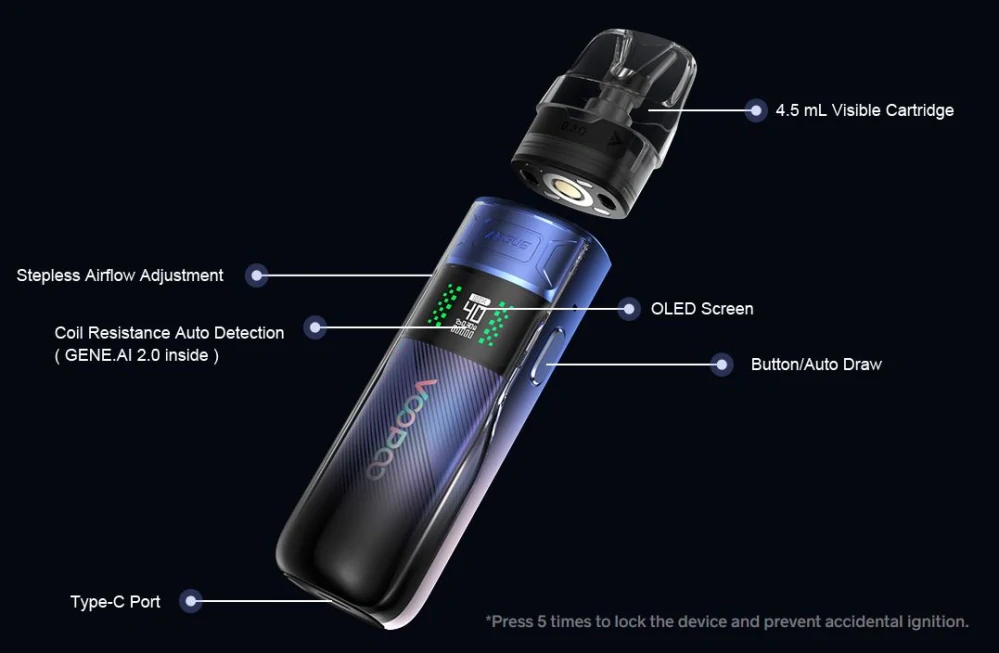 VooPoo Argus E40 1800 mAh Sky Blue 1 ks