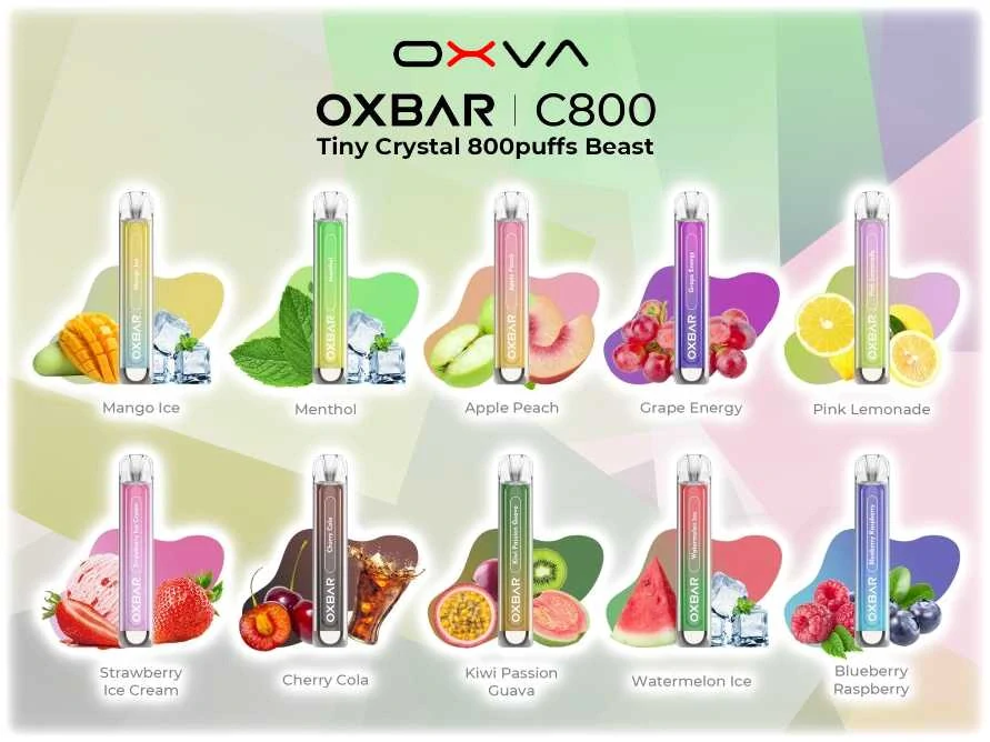 OXVA OXBAR C800 Peach Blue Razz 16 mg 800 potáhnutí 1 ks