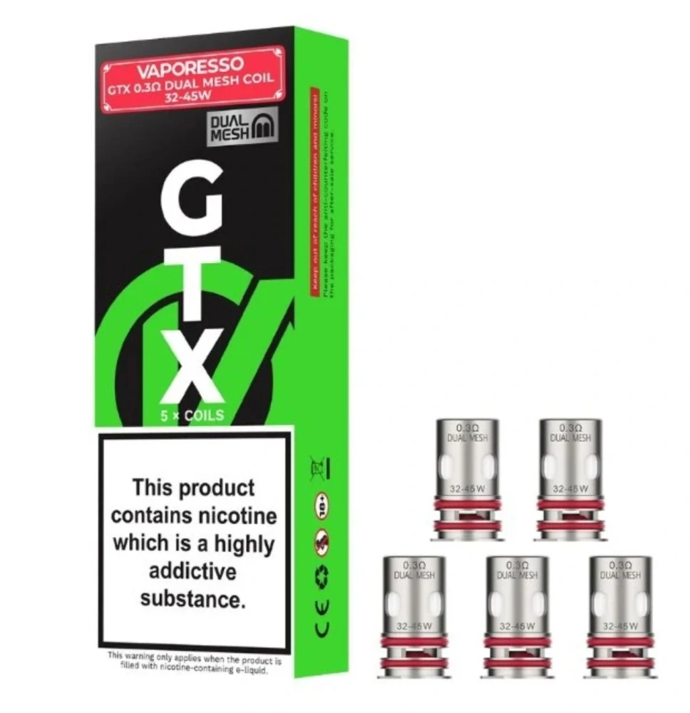 Vaporesso GTX Dual Mesh žhavící hlava 0,3 ohm