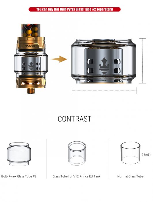 Smoktech TFV12 Prince 8ml Black
