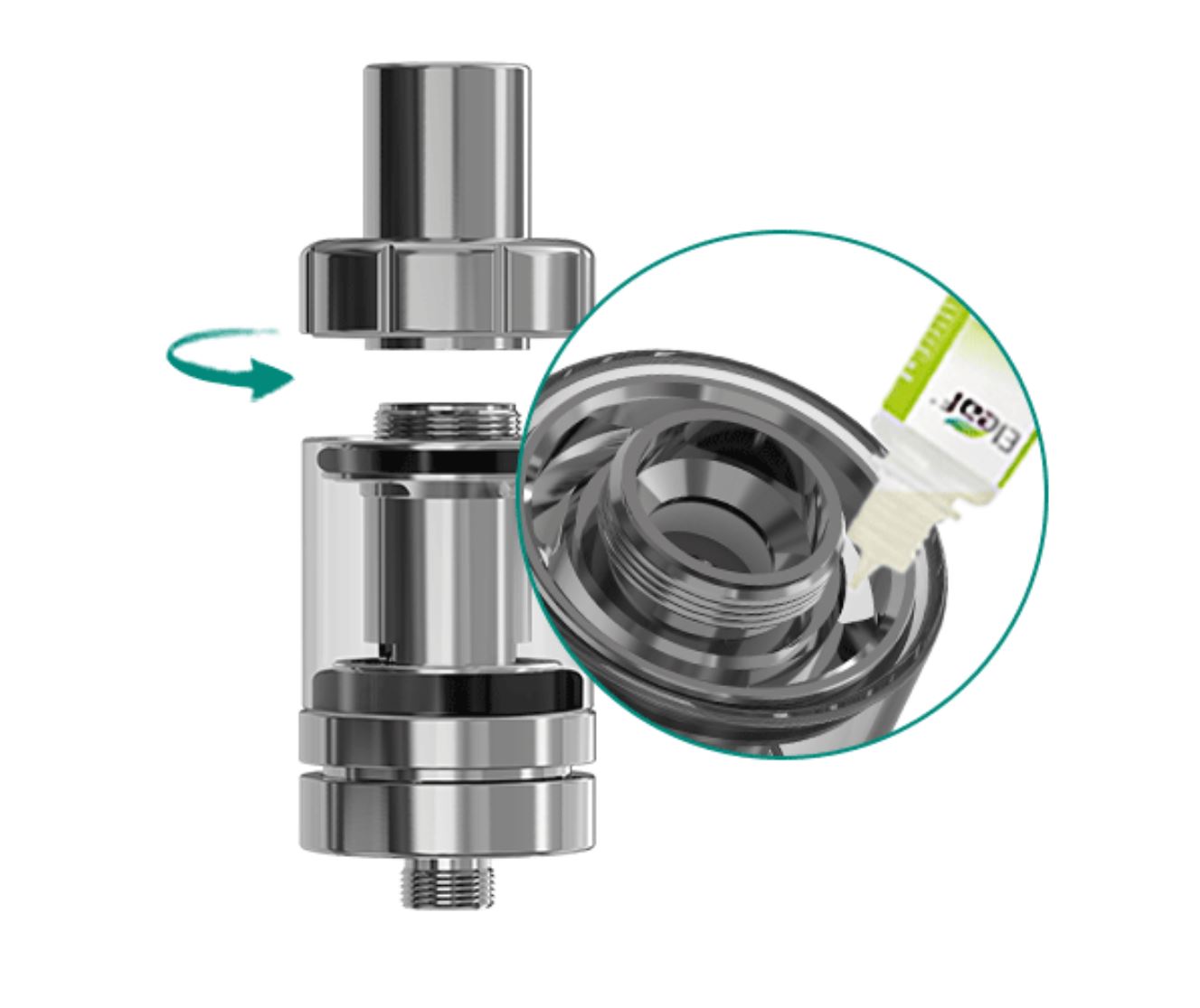 iSmoka-Eleaf Melo III Mini clearomizer 2ml Silver