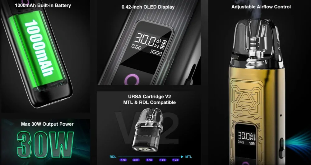 Lost Vape Ursa Nano Pro 2 1000 mAh Storm Black  1 ks