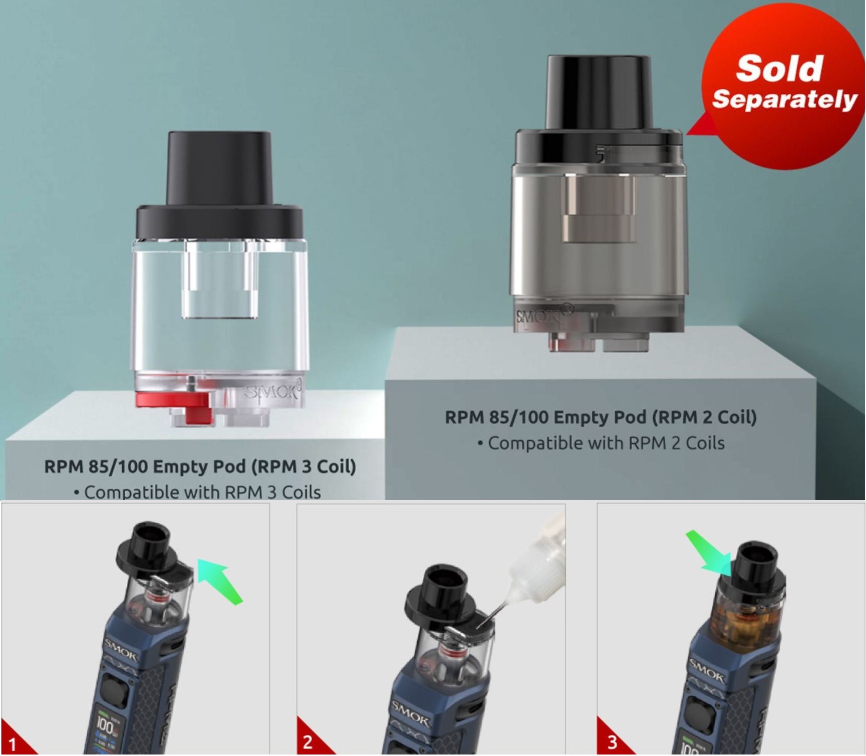 Smoktech RPM 100 grip Full Kit 100W Matte Gold